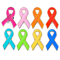 Épinglette en émail personnalisée rapide avec logo, badges métalliques, broche, ruban rose, cadeaux de sensibilisation au cancer du sein, ensemble d'épinglettes de revers