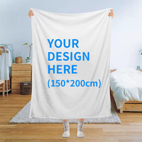 Échantillon Gratuit de Couvertures d'Hiver 100% Polyester pour Sublimation, Impression Numérique 3D, Couverture Polaire pour Bébé et Animaux, Couverture Personnalisée avec Logo