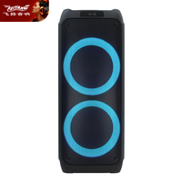 Gran oferta de altavoces Bluetooth grandes de 12 pulgadas Dual de gama alta Super Bass DJ Karaoke Music Baffles Active Sound Box con luces dinámicas
