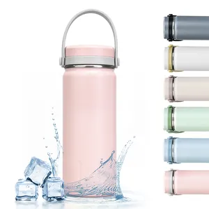 Garrafa de água esportiva à prova de vazamento de garrafa de água isolada a vácuo de aço inoxidável personalizada