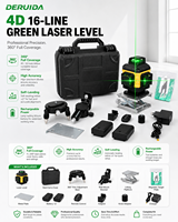DERUIDA – Niveau laser vert mini 16 lignes 4D 360° – Fournisseur d'usine °   Outil de mesure laser auto-nivelant rechargeable