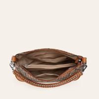 Sac bandoulière multi-éléments ethnique en PU, style européen et américain, nouvelle collection 2025, avec fermeture éclair, en polyester
