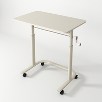 Meja Kantor Ergonomis Lipat Kontemporer dengan Ketinggian yang Dapat Disesuaikan, Berkualitas Tinggi untuk Ruang Tamu, Komputer, Notebook, PC