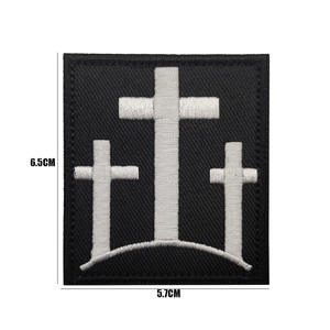 Badge de bras croisé extérieur en toile brodée pour la moralité, double face, en stock - Product Image 3