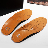 Semelles orthopédiques en cuir, latex antibactérien, charbon actif, soutien de la voûte plantaire, pour pieds plats, hommes et femmes, soin des pieds