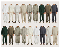 Sweat-shirts Premium à Capuche en Coton Peigné Lourd Teint Uni, Coupe Oversize, Poche Frontale Type Kangourou, Anti-Boulochage, Durables pour Usage Quotidien