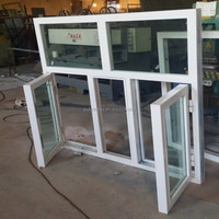 Ventanas Corredizas Modernas de PVC Blanco con Diseño Reforzado, Malla de Acero Inoxidable para Hoteles, Exteriores, Baños y Cocinas