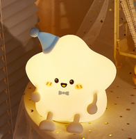 Veilleuse LED en silicone en forme d'étoile à cinq branches, lumineuse et décompression, cadeau de Noël pour enfants, décoration d'intérieur éclatante