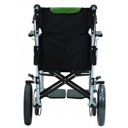 Conception pliante de <span class=keywords><strong>chariot</strong></span> de voyage portatif de fauteuil roulant manuel en aluminium léger classique pour les personnes âgées et handicapées - Product Image 4