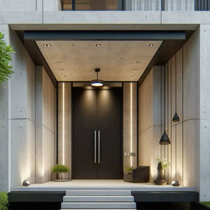 Portes d'entrée en aluminium de style américain ZEKIN pour maisons, portes d'entrée extérieures, certifiées CE ISO NFRC - Product Image 4