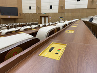 Système de conférence audio HUAIN, système de vote électronique interactif sans fil à 8 touches, étui de charge