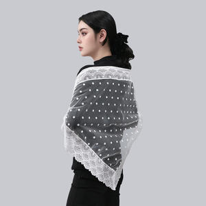 Nouveau <span class=keywords><strong>voile</strong></span> en dentelle de style vintage pour femme, foulard de mariée, <span class=keywords><strong>voile</strong></span> de style châle, coiffe - Product Image 4