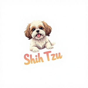 Sudaderas informales para mujer con ilustración de perro Shih Tzu estampado en punto - Product Image 1