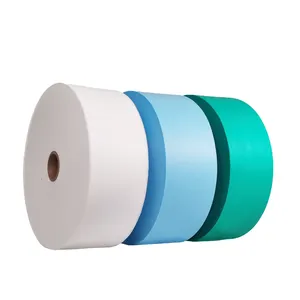 100%polyproplene pp White /blue Nonwoven Fabric Pp Printed Spunbond Ss Spunlace For Surgical Face Mask