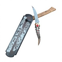 Ensemble de couteaux de chef en acier Damas SCL, faits à la main, de haute qualité, avec manche en bois Pakka et étui en cuir, écologiques, pour légumes