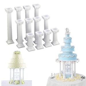 4 unids/set columna <span class=keywords><strong>romana</strong></span> blanca pilares griegos soporte para pasteles Fondant soporte molde decoración boda decoración herramientas para hornear - Product Image 1