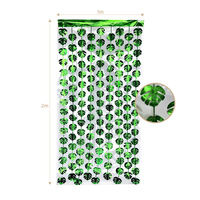 Hawaiian Party Forest-Themed rideau de pluie décoration tortue feuille rideau de pluie accessoire pour jardin cadre en plastique pour la décoration de fête