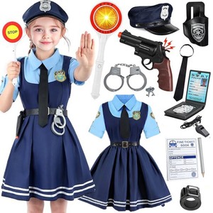 Costume de policier pour enfants, ensemble de déguisements de lapin pour filles et garçons, costume de cosplay pour Noël et les spectacles scolaires, ensemble de déguisements - Product Image 4