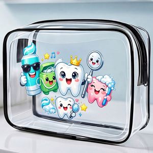 Neceser, Bonito Estuche Transparente para Cosméticos y Artículos de Higiene Dental, Regalo para Dentistas y Asistentes Dentales - Product Image 1