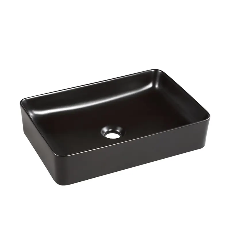 Hot sale nice design bathroom ceramic black wash basin sink