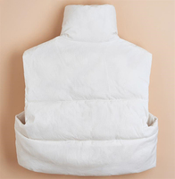 Gilet gonflé femmes fermeture éclair sans manches surdimensionné gilet léger hiver chaud manteau veste