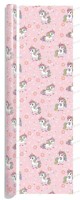 Papier d'emballage cadeau en gros, recyclable, motif licorne de dessin animé mignon, aquarelle, cœur, taille personnalisée, design sur mesure, lot en vrac pour enfants