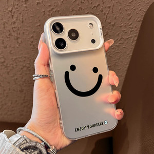 Coque de protection intégrale anti-chute pour <span class=keywords><strong>iPhone</strong></span> 17 Pro Max, motif Smiley, pour hommes et femmes, avec protection renforcée de l'objectif - Product Image 2