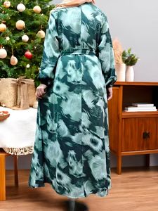 2025 nouveaux vêtements femmes Abaya femmes robe musulmane femmes "s ensembles mode musulmane longue robe impression robe musulmane - Product Image 3