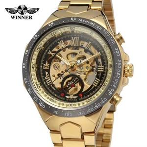 Suxuan Winner 8067 montre mécanique précise Golden Men bracelet en acier étanche à l'eau Vive ensemble de montres d'affaires automatiques - Product Image 3