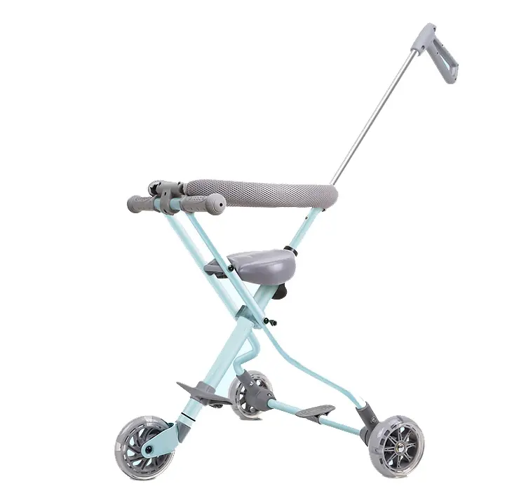 Carrito para niños que camina, sillita para bebé con triciclo plegable