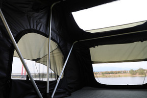 OEM polialgodón plegable techo superior tienda al aire libre de calidad suave Shell impermeable Camping tienda en la azotea - Product Image 4