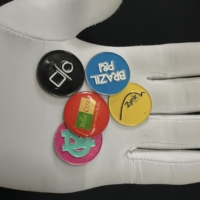 Penanda Bola Kosong 25mm Kustom dengan Logo Enamel Laser dari Paduan Seng Berkualitas Tinggi