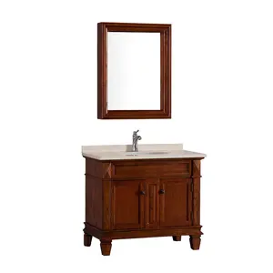 Bolina Antique European Style Red Oak With Wash Hand Basin Bathroom Cabinet