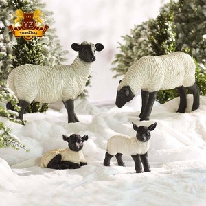 Statua da <span class=keywords><strong>Giardino</strong></span> in <span class=keywords><strong>Resina</strong></span> di Pecora Suffolk in Piedi, Decorazione da Esterno in Fibra di Vetro - Product Image 3
