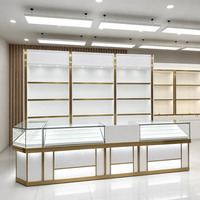 Vitrine de présentation pour magasin de tabac, sur mesure, écologique, robuste, en MDF et verre, avec éclairage LED