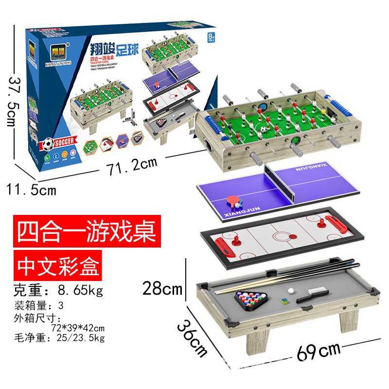6603 tavolo da gioco quattro in uno 69 cm 9 kg