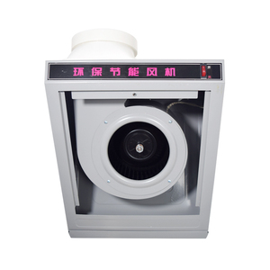 <span class=keywords><strong>Hotte</strong></span> de cuisine <span class=keywords><strong>silencieuse</strong></span> 120W murale noire avec lampe et ventilateur en cuivre, à large angle et portée efficace, pour foyers et hôtels - Product Image 1