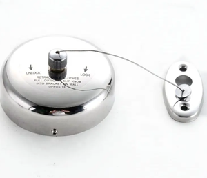 <span class=keywords><strong>Tendedero</strong></span> Retráctil de Acero Inoxidable con Polea Flexible, <span class=keywords><strong>Tendedero</strong></span> de Pared con Componentes Metálicos - Product Image 4