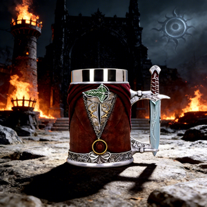 Jarra <span class=keywords><strong>de</strong></span> Cerveza Hobbit Ring, Cáliz Medieval <span class=keywords><strong>de</strong></span> El Señor <span class=keywords><strong>de</strong></span> los Anillos, Taza <span class=keywords><strong>de</strong></span> Cerveza con Diseño <span class=keywords><strong>de</strong></span> Espada, MAA01, Acero Inoxidable, Divertida, con Mango <span class=keywords><strong>de</strong></span> Espada, para Vino - Product Image 5