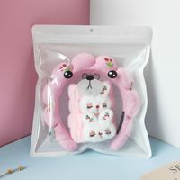 Ensemble bandeau nuage brodé cerises, bracelet décoratif lapin et pince à cheveux pour le lavage du visage, les soins de la peau, le démaquillage et l'utilisation quotidienne beauté
