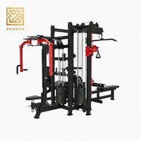 Système de musculation multi-stations ZY 4 en 1 avec sélecteur : Extension de jambe, Curl, Lat Pulldown – Équipement multi-utilisateurs pour salle de sport commerciale