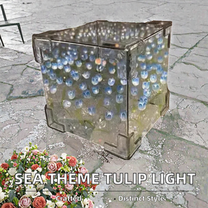 Tulipán cubo mágico luz nocturna novedad regalo de boda con tema <span class=keywords><strong>del</strong></span> <span class=keywords><strong>mar</strong></span> hecho a mano PVC Naturaleza muerta patrón para el Día de San Valentín - Product Image 2