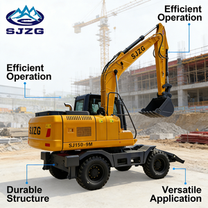 Excavadora con Ruedas de 15 Toneladas para Entretenimiento y Comunicación, Equipo Opcional, Excavadora de Ruedas, Uso Industrial - Product Image 2