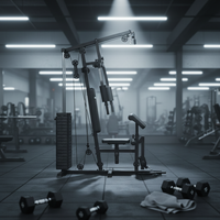 MaiBu Fit MB-7000L Banc de musculation multifonction pour la maison - Construction en acier noir - Entraînement des jambes et des fessiers - Unisexe
