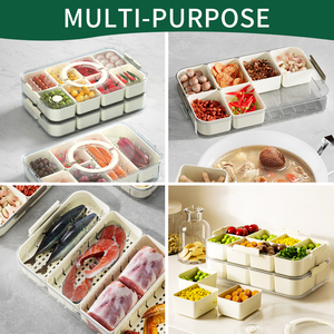 Greenside Chất lượng cao Stackable thực phẩm lưu trữ hộp chia cấp thực phẩm tủ lạnh lưu trữ với bộ đếm thời gian cho nhà hiện đại sử dụng - Product Image 6