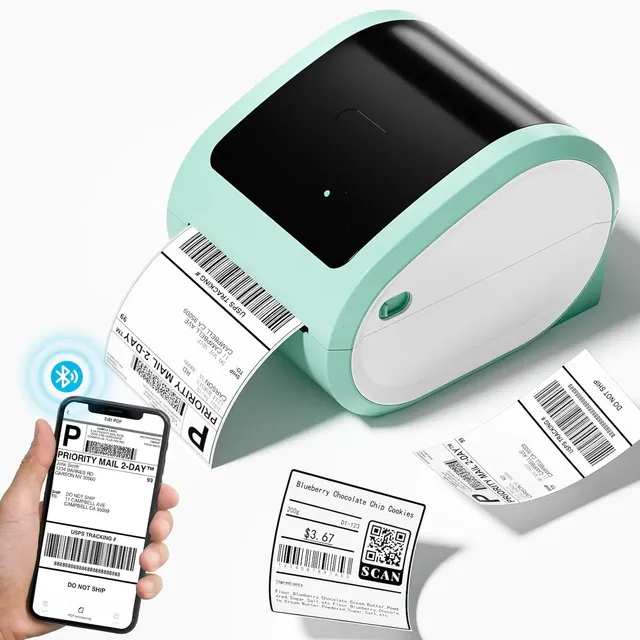 High-Speed D520 Thermal Label Printer 4x6inch Portable Desktop Wireless USB Label Maker Bluetooth Color Shipping Label Printing