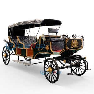 Carruaje Eléctrico Zhenda para 6 Personas, Estructura de Acero, Cuatro Ruedas, para Turismo, Bodas y Navidad - Product Image 1