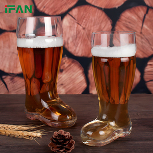 IFAN Glassware Machine Made Big Grande Capacidade Botas Forma Vidro Beer Cup Boot Beer Boot Glass com preço competitivo - Product Image 3