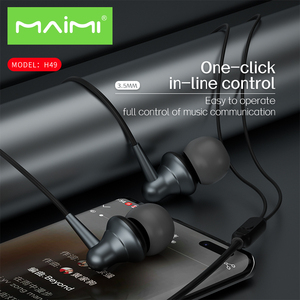 Auriculares con cable Maimi de 3.5mm con micrófono, cable TPE de 1.2M, auriculares internos con graves profundos para teléfono móvil y portátil, venta al por mayor - Product Image 3