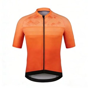 Maillot de cyclisme minimaliste à manches courtes avec dégradé, personnalisable, unisexe, résistant aux plis, haut de cyclisme, équipement de cyclisme sur route, équipement de cyclisme sportif - Product Image 3